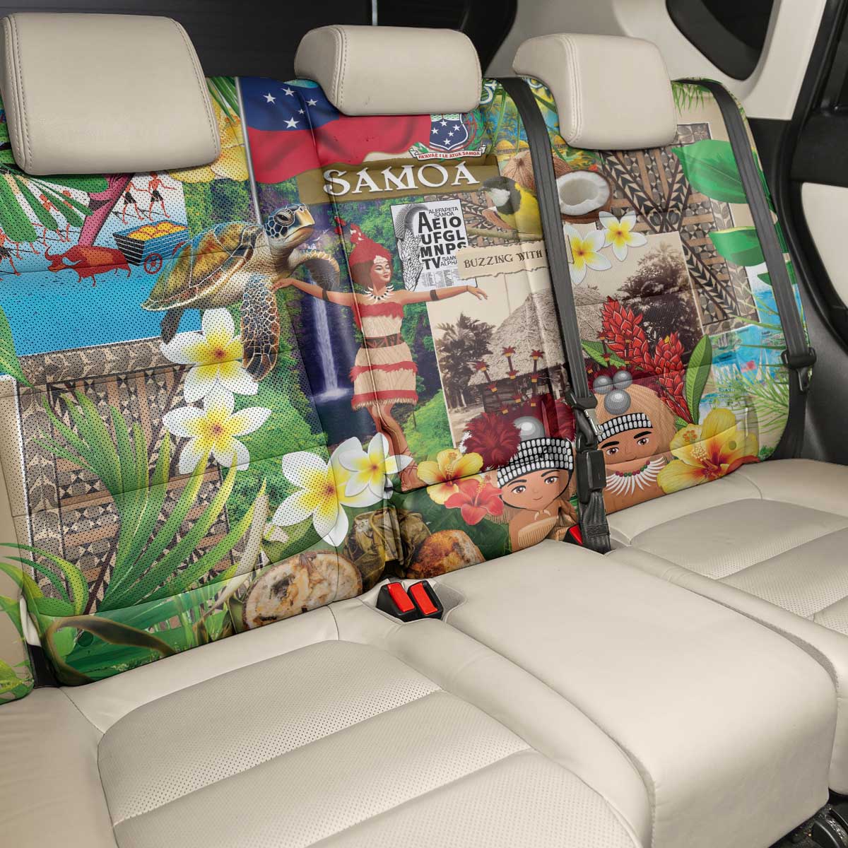 Samoa Culture Back Car Seat Cover Embracing The Spirit