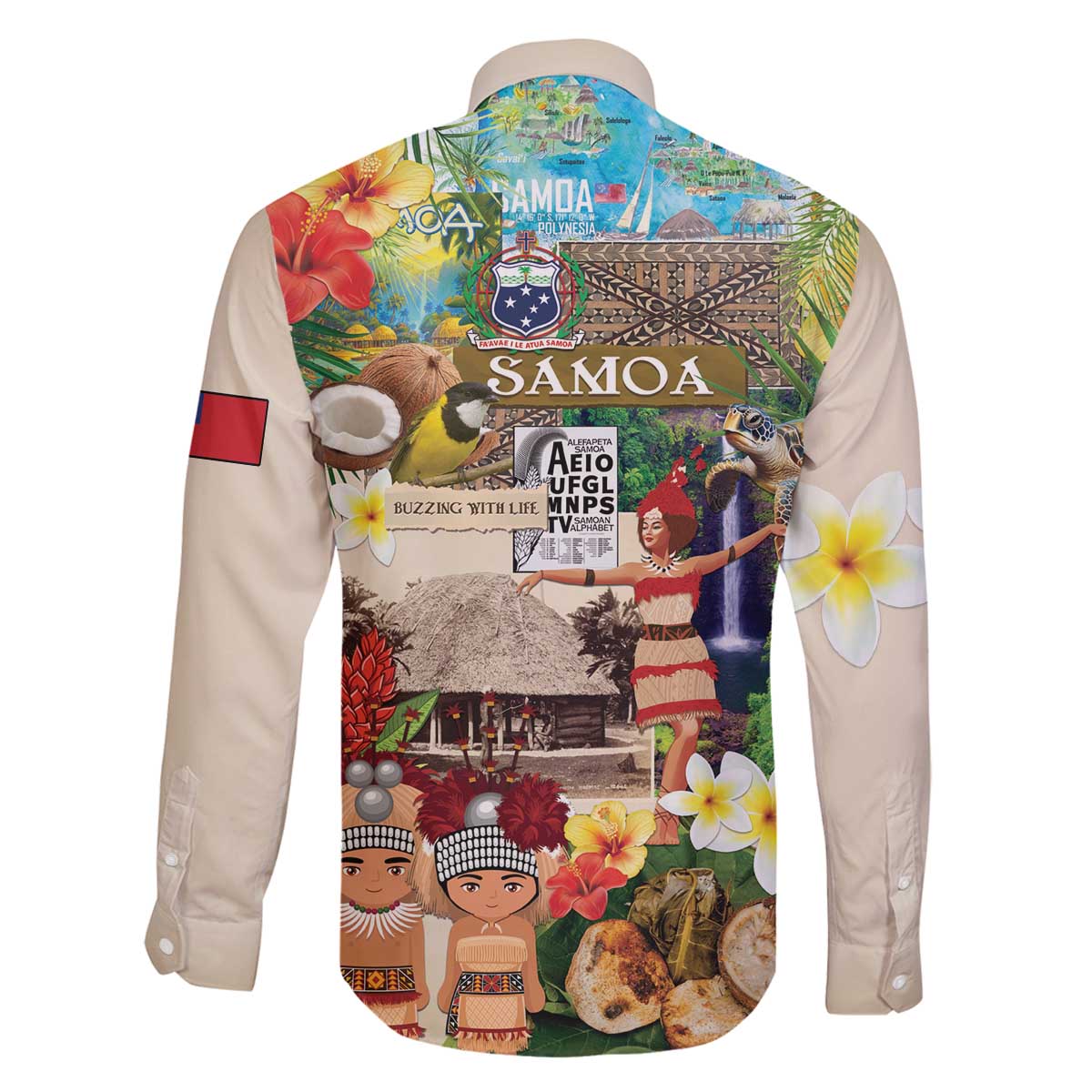 Samoa Culture Family Matching Off The Shoulder Long Sleeve Dress and Hawaiian Shirt Embracing The Spirit