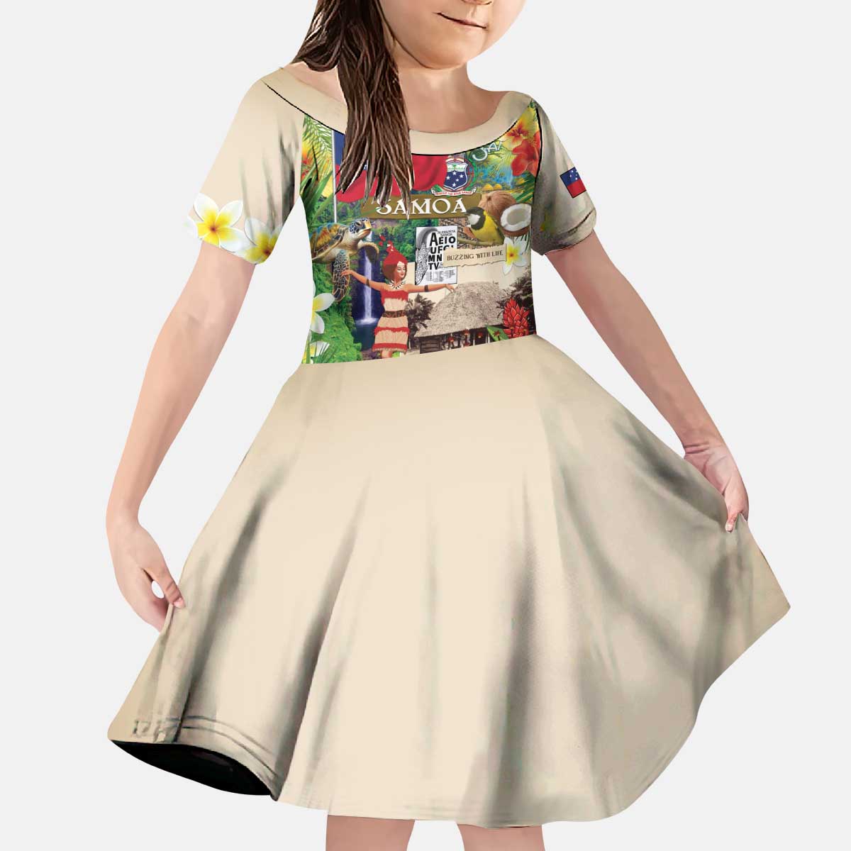 Samoa Culture Kid Short Sleeve Dress Embracing The Spirit
