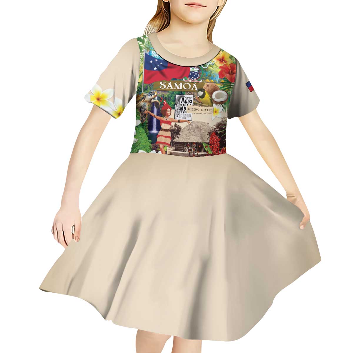 Samoa Culture Kid Short Sleeve Dress Embracing The Spirit