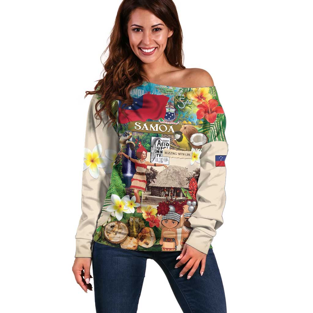 Samoa Culture Off Shoulder Sweater Embracing The Spirit