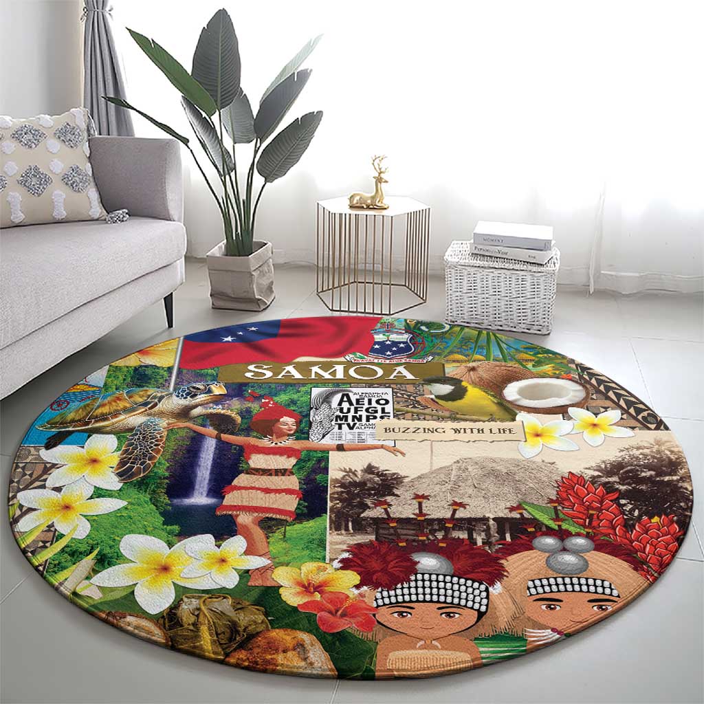 Samoa Culture Round Carpet Embracing The Spirit