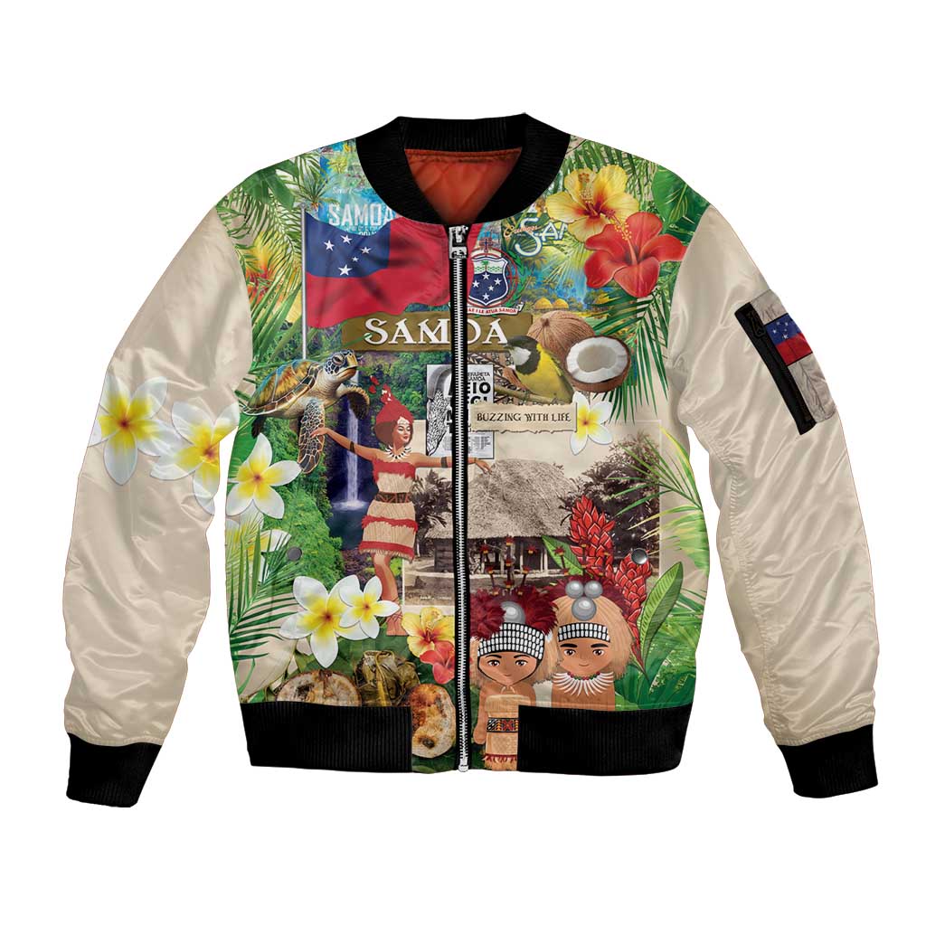 Samoa Culture Sleeve Zip Bomber Jacket Embracing The Spirit
