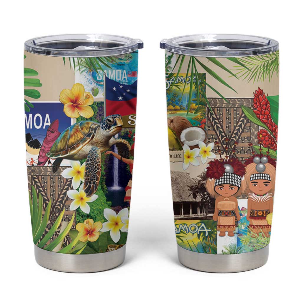 Samoa Culture Tumbler Cup Embracing The Spirit LT05 Beige - Polynesian Pride