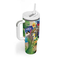 Samoa Culture Tumbler With Handle Embracing The Spirit LT05 - Polynesian Pride