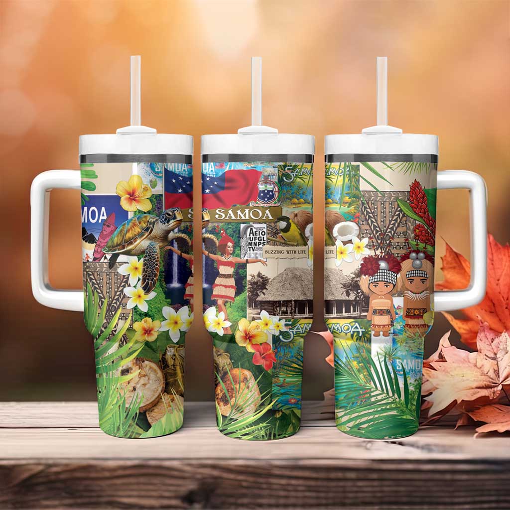 Samoa Culture Tumbler With Handle Embracing The Spirit LT05 - Polynesian Pride