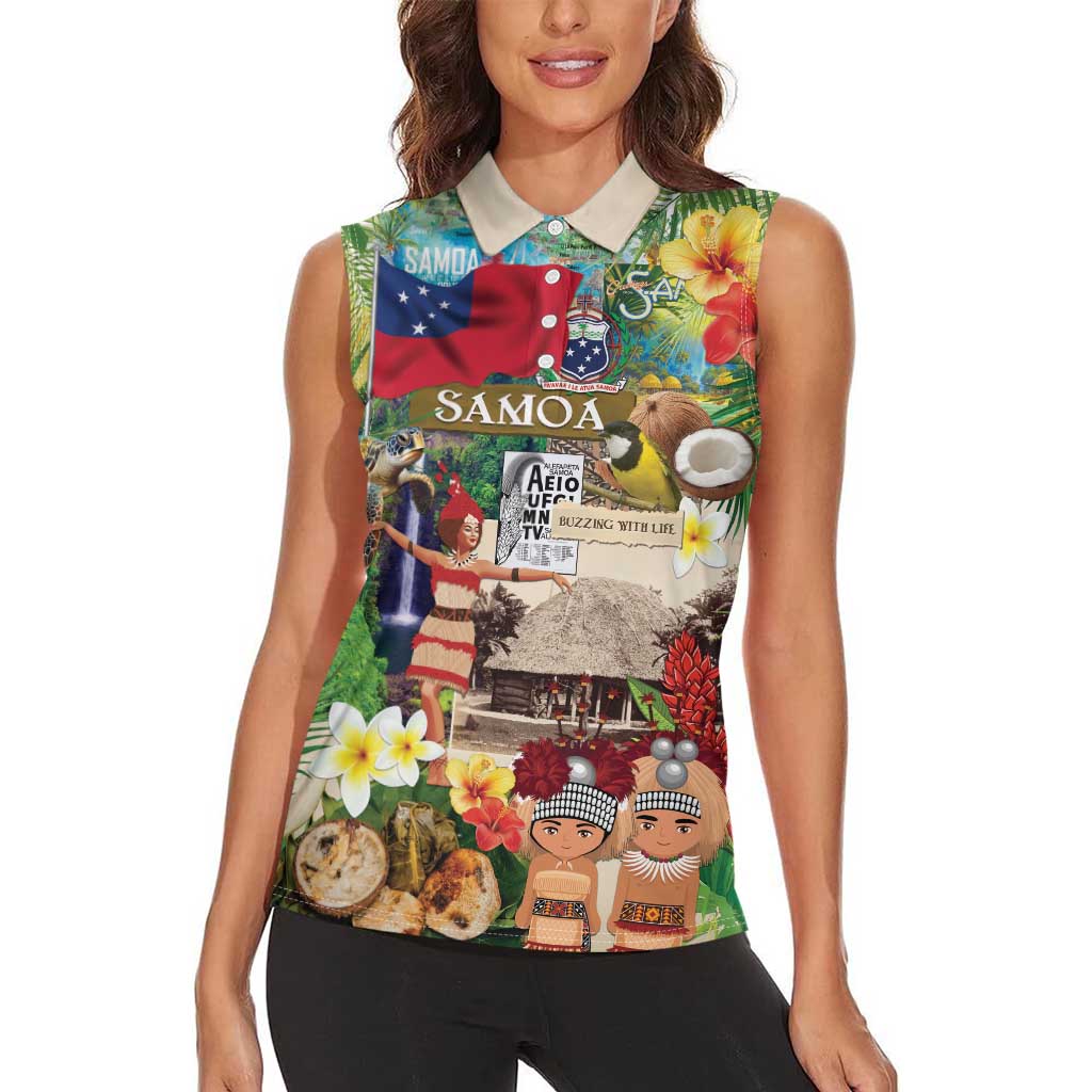 Samoa Culture Women Sleeveless Polo Shirt Embracing The Spirit