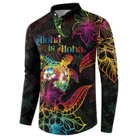 Hawaii Pride Button Sweatshirt Aloha Is Aloha