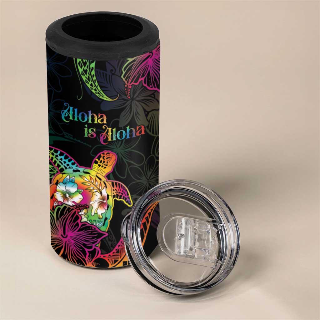 Hawaii Pride 4 in 1 Can Cooler Tumbler Aloha Is Aloha