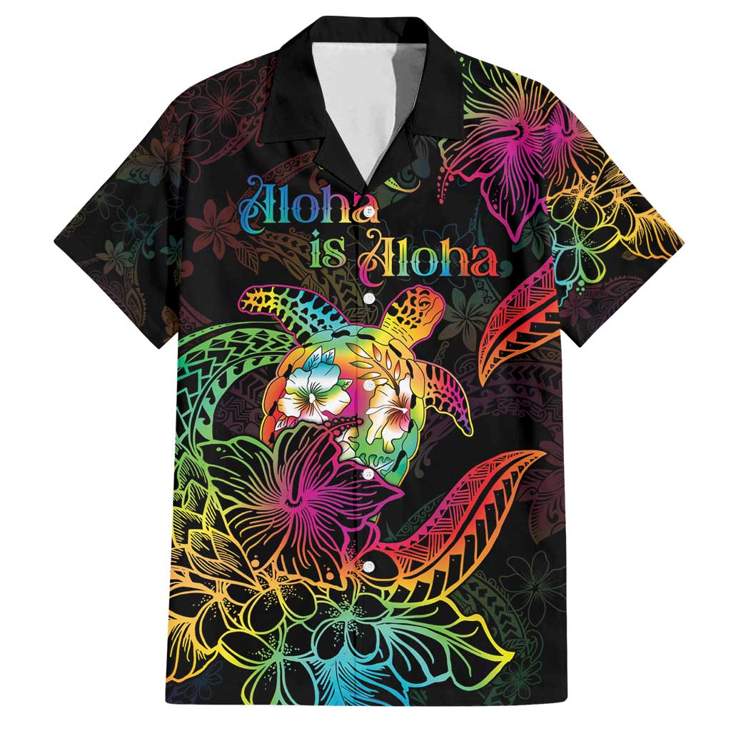 Hawaii Pride Family Matching Off Shoulder Short Dress and Hawaiian Shirt Aloha Is Aloha
