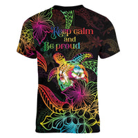 Hawaii Pride Women V-Neck T-Shirt Aloha Is Aloha