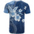 Hawaii Tapa Pattern With Navy Hibiscus T Shirt