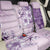 Hawaii Tapa Pattern With Violet Hibiscus Back Car Seat Cover