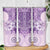 Hawaii Tapa Pattern With Violet Hibiscus Skinny Tumbler