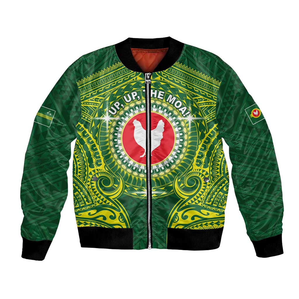 Personalized American Samoa Manua Cession Day Bomber Jacket Up Up The Moa