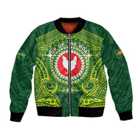 Personalized American Samoa Manua Cession Day Bomber Jacket Up Up The Moa