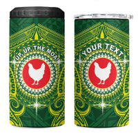 Personalized American Samoa Manua Cession Day 4 in 1 Can Cooler Tumbler Up Up The Moa LT05 One Size: 16 oz Green - Polynesian Pride