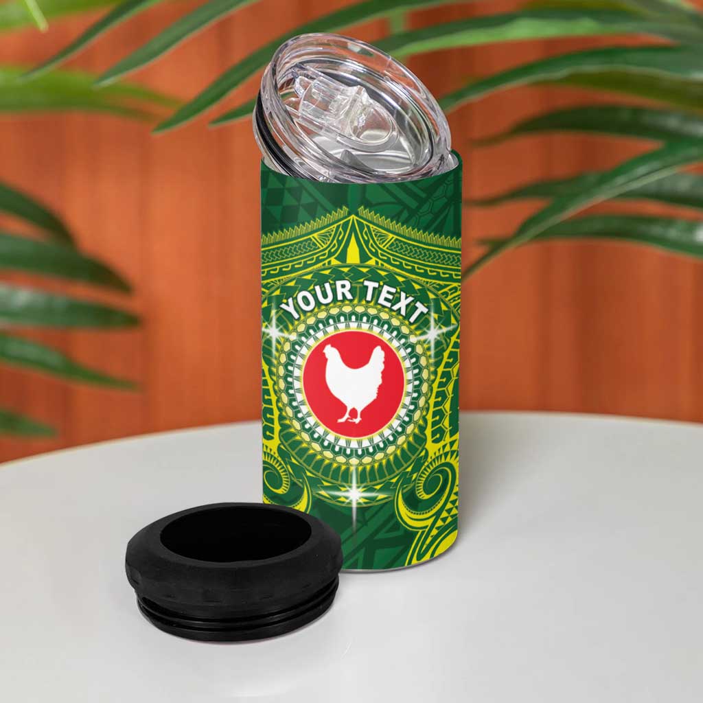 Personalized American Samoa Manua Cession Day 4 in 1 Can Cooler Tumbler Up Up The Moa LT05 - Polynesian Pride
