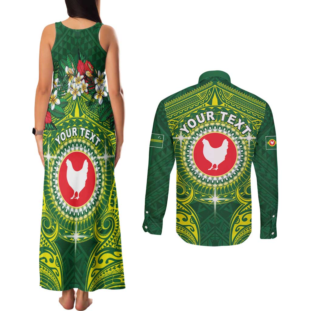 Personalized American Samoa Manua Cession Day Couples Matching Tank Maxi Dress and Long Sleeve Button Shirt Up Up The Moa