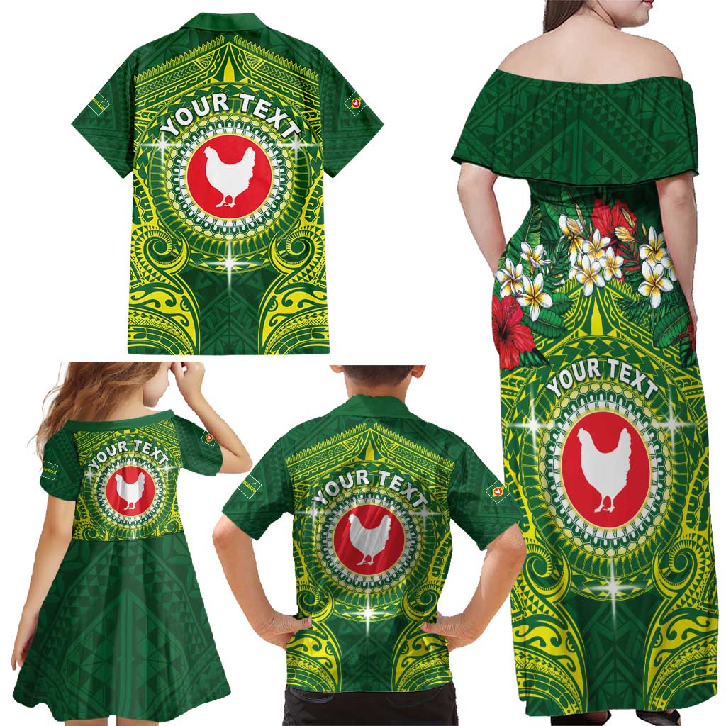 Personalized American Samoa Manua Cession Day Family Matching Off Shoulder Maxi Dress and Hawaiian Shirt Up Up The Moa