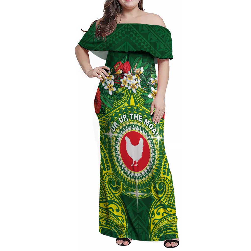 Personalized American Samoa Manua Cession Day Family Matching Off Shoulder Maxi Dress and Hawaiian Shirt Up Up The Moa
