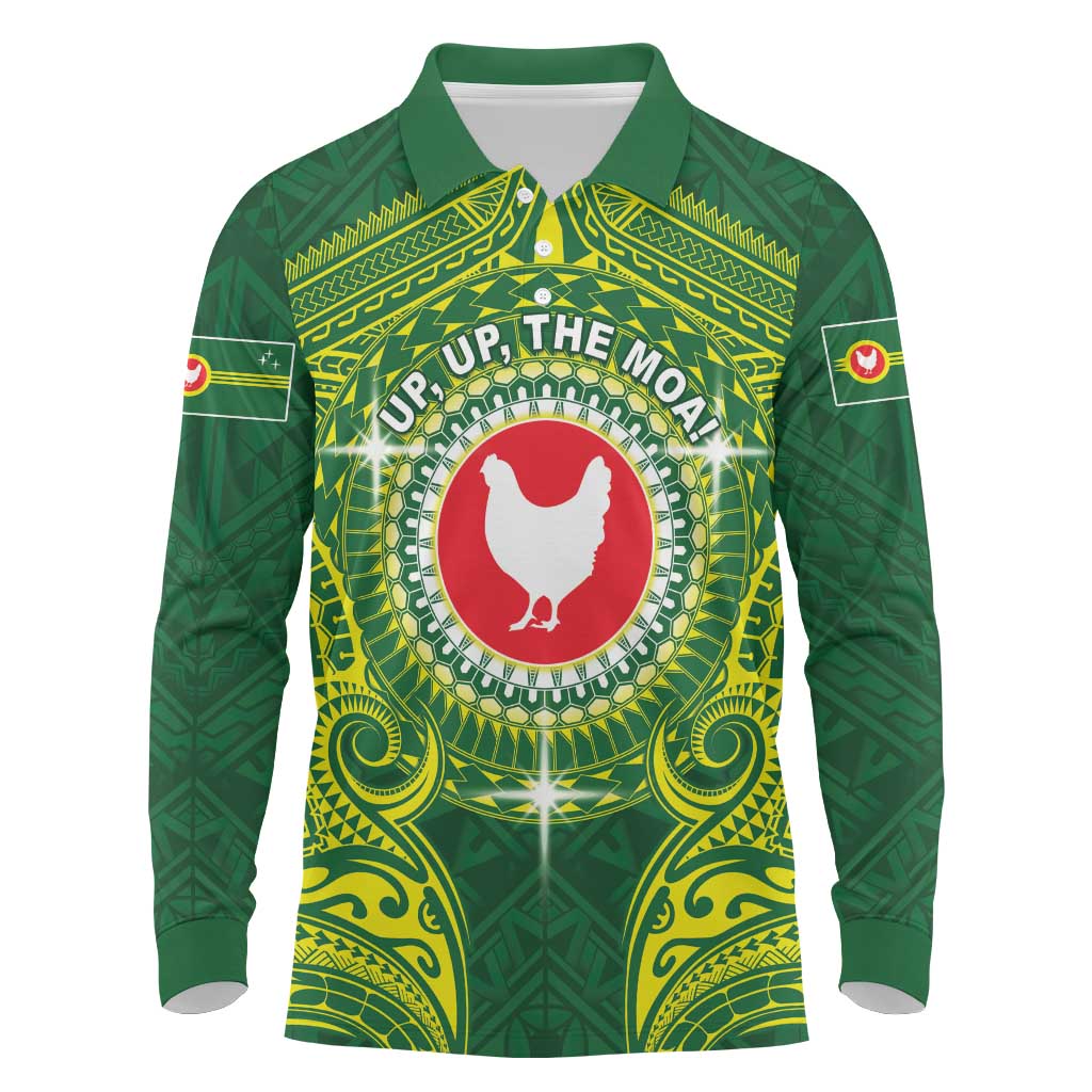 Personalized American Samoa Manua Cession Day Long Sleeve Polo Shirt Up Up The Moa