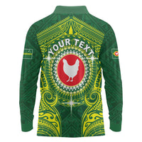 Personalized American Samoa Manua Cession Day Long Sleeve Polo Shirt Up Up The Moa