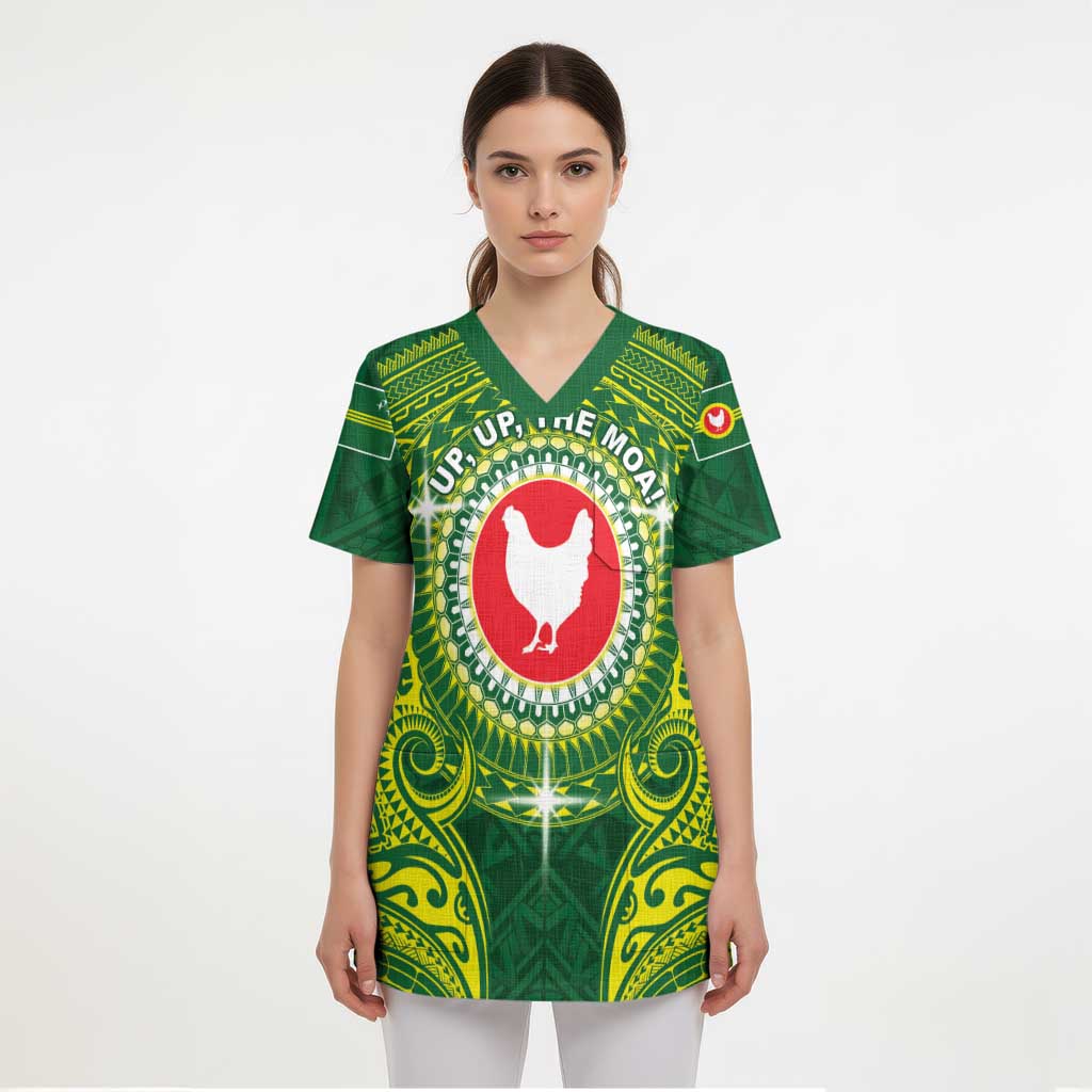 Personalized American Samoa Manua Cession Day Scrub Top Up Up The Moa LT05 - Polynesian Pride