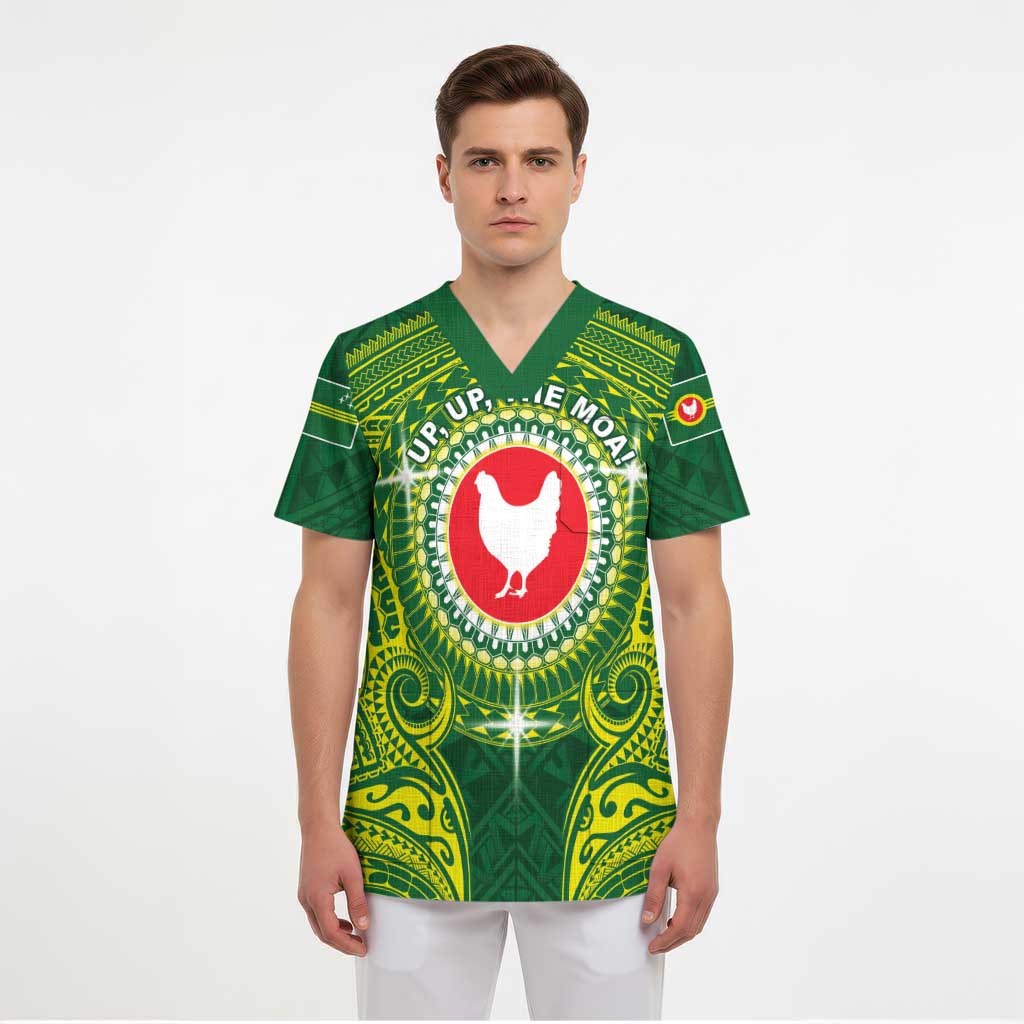 Personalized American Samoa Manua Cession Day Scrub Top Up Up The Moa LT05 - Polynesian Pride