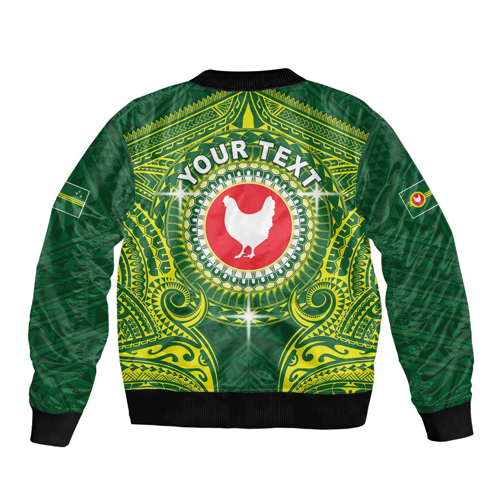 Personalized American Samoa Manua Cession Day Sleeve Zip Bomber Jacket Up Up The Moa