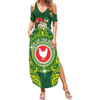 Personalized American Samoa Manua Cession Day Summer Maxi Dress Up Up The Moa