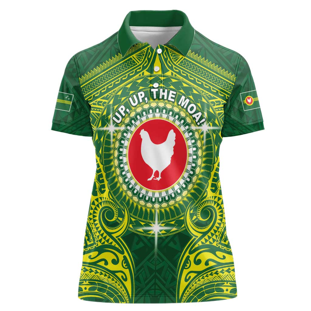 Personalized American Samoa Manua Cession Day Women Polo Shirt Up Up The Moa