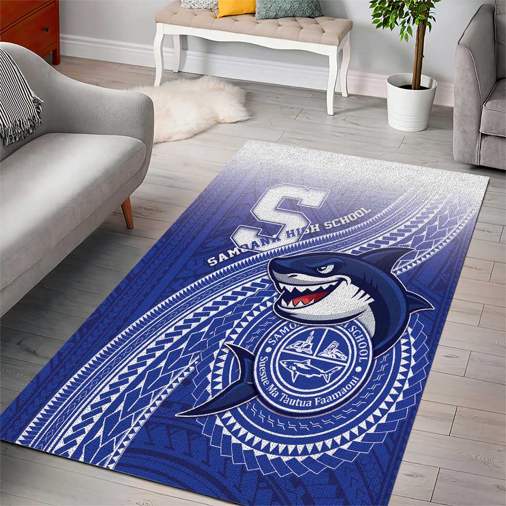 Samoana High School Area Rug Polynesian Tribal Shark LT05 - Polynesian Pride
