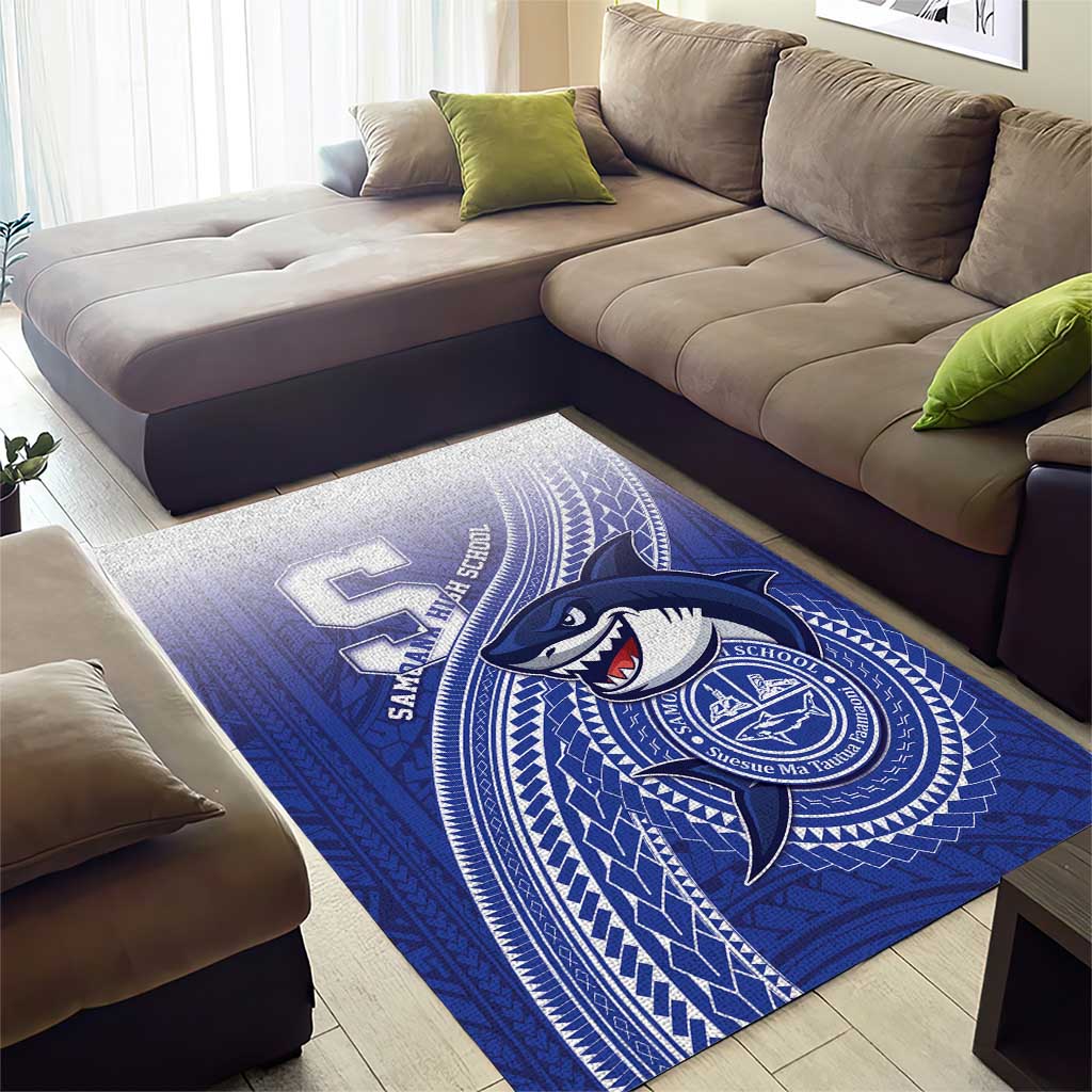 Samoana High School Area Rug Polynesian Tribal Shark LT05 - Polynesian Pride