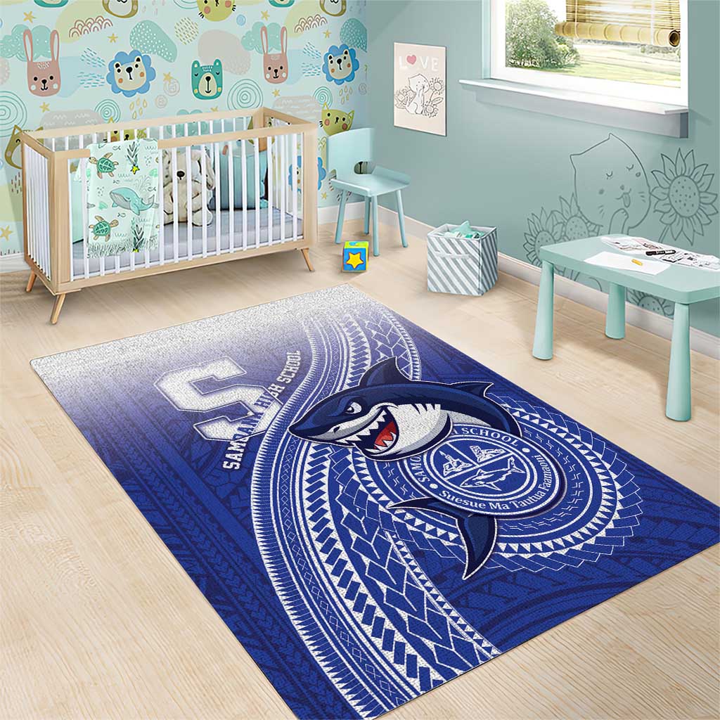 Samoana High School Area Rug Polynesian Tribal Shark LT05 - Polynesian Pride