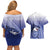 Personalized Samoana High School Couples Matching Off Shoulder Short Dress and Hawaiian Shirt Polynesian Tribal Shark