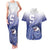 Personalized Samoana High School Couples Matching Tank Maxi Dress and Hawaiian Shirt Polynesian Tribal Shark