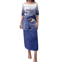Personalized Samoana High School Family Matching Puletasi and Hawaiian Shirt Polynesian Tribal Shark