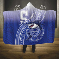 Samoana High School Hooded Blanket Polynesian Tribal Shark