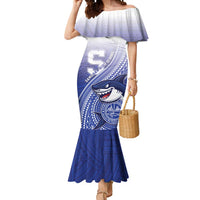 Personalized Samoana High School Mermaid Dress Polynesian Tribal Shark