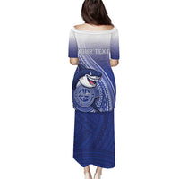 Personalized Samoana High School Puletasi Polynesian Tribal Shark