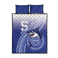 Samoana High School Quilt Bed Set Polynesian Tribal Shark