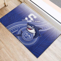 Samoana High School Rubber Doormat Polynesian Tribal Shark