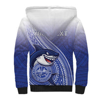 Personalized Samoana High School Sherpa Hoodie Polynesian Tribal Shark