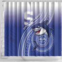 Samoana High School Shower Curtain Polynesian Tribal Shark