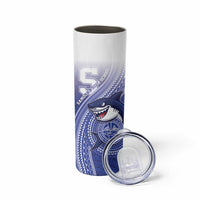 Personalized Samoana High School Skinny Tumbler Polynesian Tribal Shark LT05 - Polynesian Pride