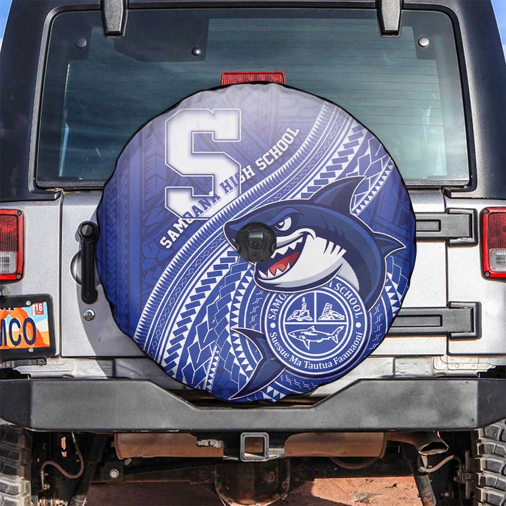 Samoana High School Spare Tire Cover Polynesian Tribal Shark
