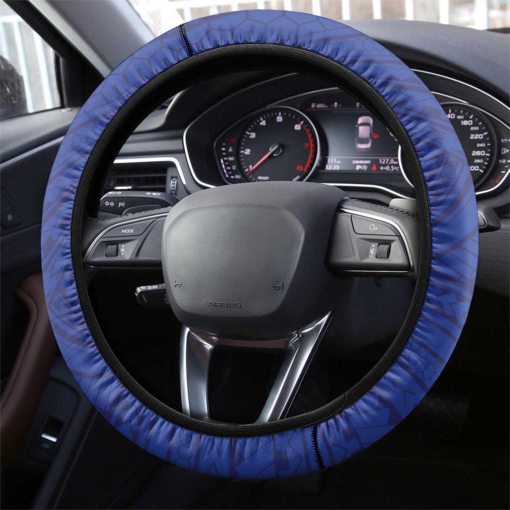 Samoana High School Steering Wheel Cover Polynesian Tribal Shark