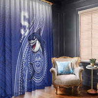 Samoana High School Window Curtain Polynesian Tribal Shark LT05 - Polynesian Pride