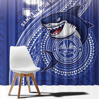 Samoana High School Window Curtain Polynesian Tribal Shark LT05 - Polynesian Pride